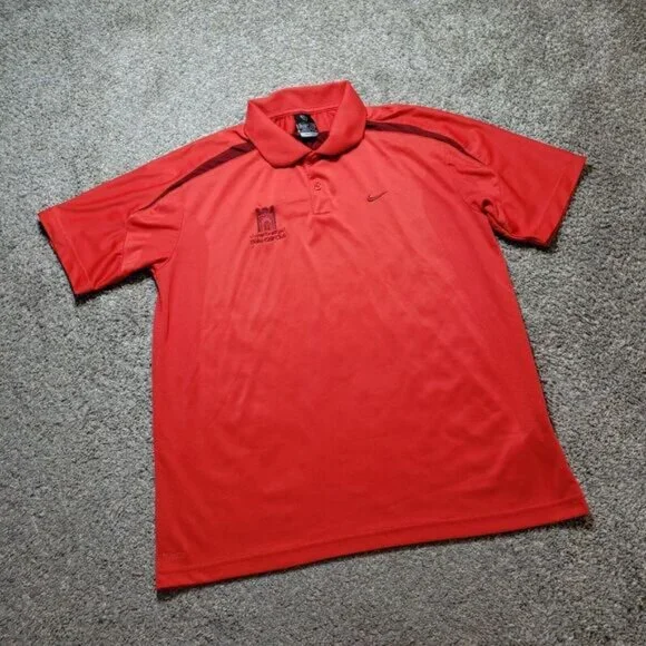Nike Polo Shirt Mens‎ Large Red Short Sleeve Branded Golf - Picture 2 of 13